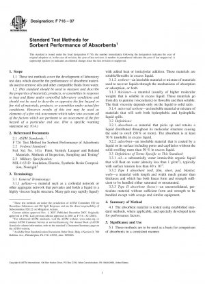 Standardtestmethoden für die Sorptionsleistung von Absorptionsmitteln