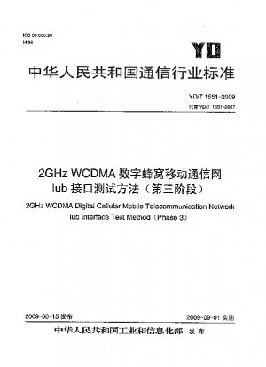 2GHz WCDMA Digital Cellular Mobile Telecommunication Network Iub-Schnittstellentestmethode (Phase 3)
