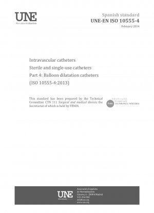 Intravaskuläre Katheter – Sterile und Einwegkatheter – Teil 4: Ballondilatationskatheter (ISO 10555-4:2013)