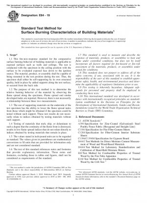 Standardtestmethode für Oberflächenbrenneigenschaften von Baumaterialien