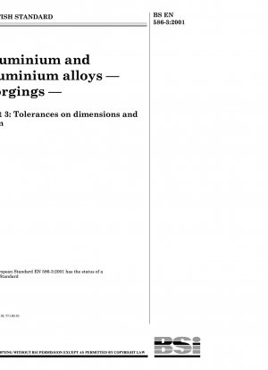 Aluminium und Aluminiumlegierungen. Schmiedestücke. Toleranzen bei Maßen und Form