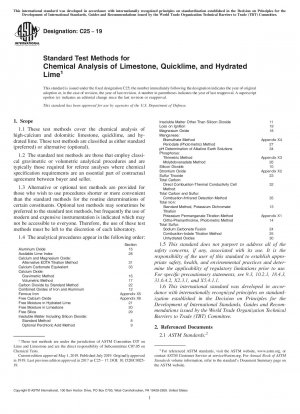 Standardtestmethoden für die chemische Analyse von Kalkstein, Branntkalk und Hydratkalk
