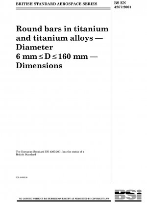 Luft- und Raumfahrtserie - Rundstab aus Titan und Titanlegierungen - Durchmesser 6 mm D 160 mm - Abmessungen