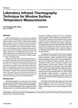 Labor-Infrarot-Thermografietechnik zur Messung der Fensteroberflächentemperatur