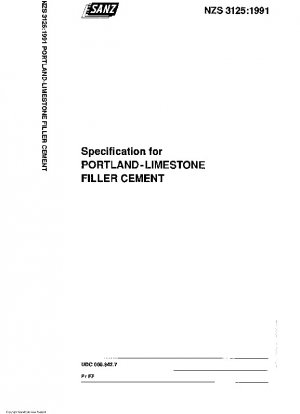 Portland-Kalkstein-Füllzement (Änderung vom 1. Mai 1996)