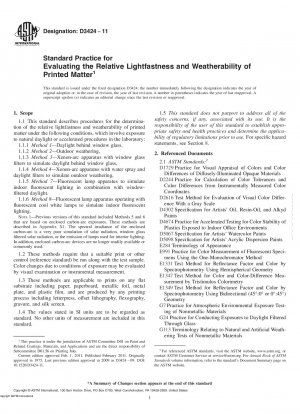 Standardpraxis zur Bewertung der relativen Lichtechtheit und Wetterbeständigkeit von Drucksachen