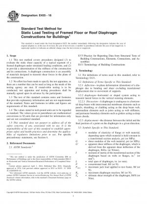 Standardprüfverfahren für die statische Belastungsprüfung von gerahmten Boden- oder Dachmembrankonstruktionen für Gebäude