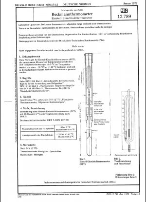 Laborglaswaren; Beckmann-Thermometer, Thermometer mit geschlossener Skala und einstellbarem Bereich