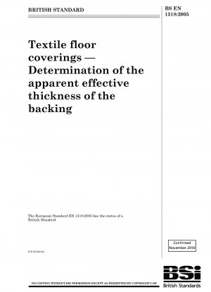 Textile Bodenbeläge – Bestimmung der scheinbaren effektiven Dicke des Trägers