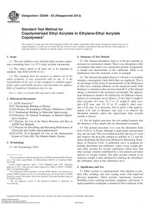 Standardtestmethode für copolymerisiertes Ethylacrylat in Ethylen-Ethylacrylat-Copolymeren