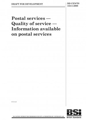 Postdienst. Servicequalität. Verfügbare Informationen zu Postdiensten