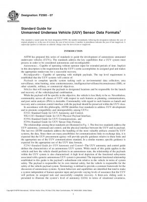 Standardhandbuch für Sensordatenformate für unbemannte Unterwasserfahrzeuge (UUV).