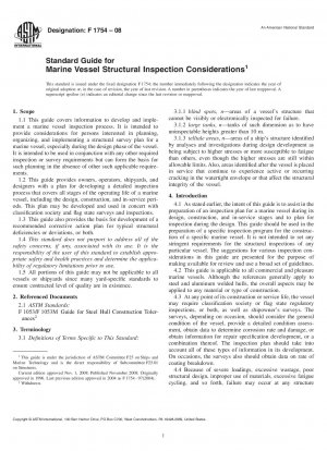 Standardhandbuch für Überlegungen zur strukturellen Inspektion von Schiffen