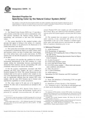 Standardpraxis zur Farbspezifikation nach dem Natural Color System (NCS)