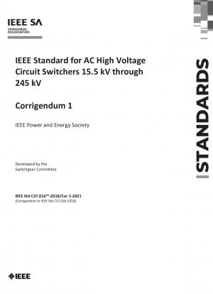 IEEE-Standard für Wechselstrom-Hochspannungsschaltanlagen 15,5 kV bis 245 kV – Berichtigung 1