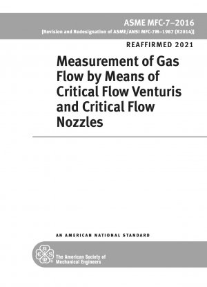 Messung des Gasdurchflusses mittels Critical-Flow-Venturirohren und Critical-Flow-Düsen