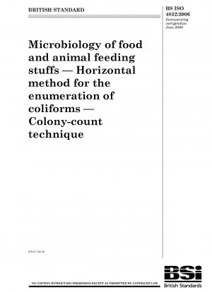 Mikrobiologie von Lebens- und Futtermitteln – Horizontale Methode zur Zählung von Kolibakterien – Kolonienzähltechnik