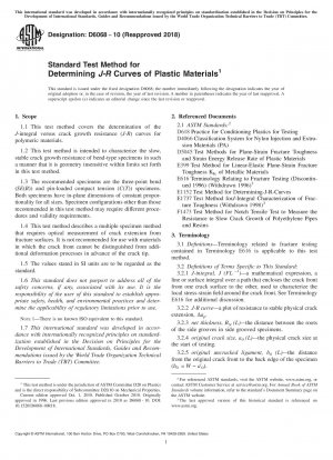Standardtestmethode zur Bestimmung der JR-Kurven von Kunststoffmaterialien