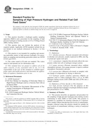 Standardpraxis für die Probenahme von Hochdruckwasserstoff und verwandten Brennstoffzellen-Speisegasen