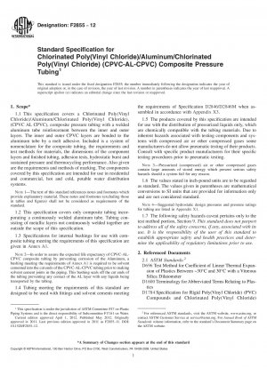 Standardspezifikation für Verbunddruckschläuche aus chloriertem Poly(vinylchlorid)/Aluminium/chloriertem Poly(vinylchlorid) (CPVC-AL-CPVC).