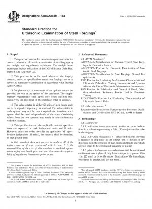 Standardpraxis für die Ultraschallprüfung von Stahlschmiedestücken