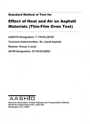Standardmethode zum Testen der Wirkung von Hitze und Luft auf Asphaltmaterialien (Dünnschichtofentest)