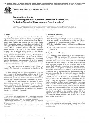 Standardpraxis zur Bestimmung relativer spektraler Korrekturfaktoren für das Emissionssignal von Fluoreszenzspektrometern