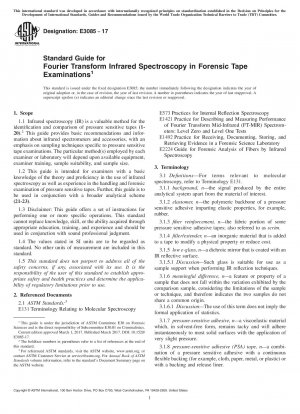 Standardhandbuch für die Fourier-Transformations-Infrarotspektroskopie bei forensischen Banduntersuchungen