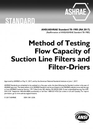Methode zur Prüfung der Durchflusskapazität von Saugleitungsfiltern und Filtertrocknern