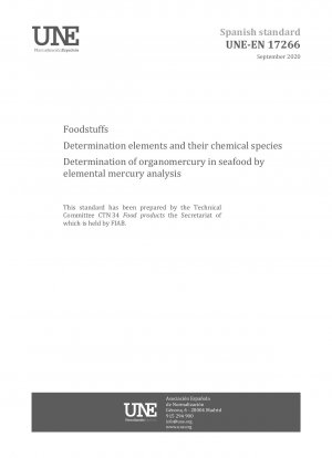 Lebensmittel - Bestimmungselemente und ihre chemischen Spezies - Bestimmung von organischem Quecksilber in Meeresfrüchten durch elementare Quecksilberanalyse