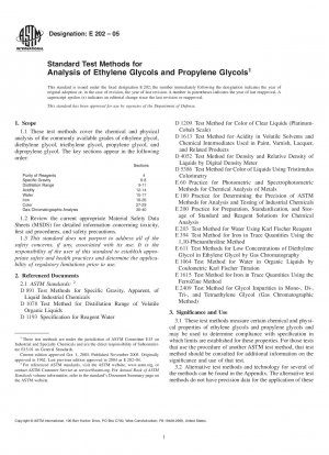 Standardtestmethoden zur Analyse von Ethylenglykolen und Propylenglykolen