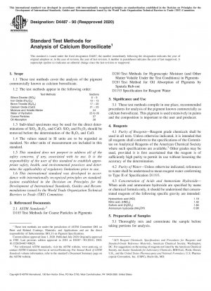 Standardtestmethoden zur Analyse von Calciumborosilikat