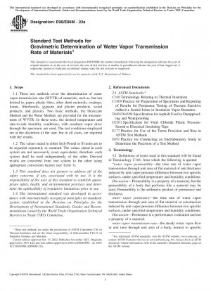 Standardtestmethoden zur gravimetrischen Bestimmung der Wasserdampfdurchlässigkeitsrate von Materialien