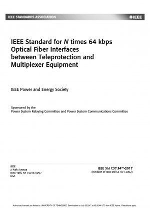 IEEE-Standard für N-mal 64-kbit/s-Glasfaserschnittstellen zwischen Signalübertragungs- und Multiplexergeräten