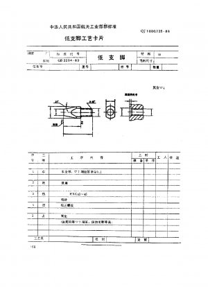 Teile und Komponenten von Werkzeugmaschinenvorrichtungen Prozesskarte Niedrige Füße