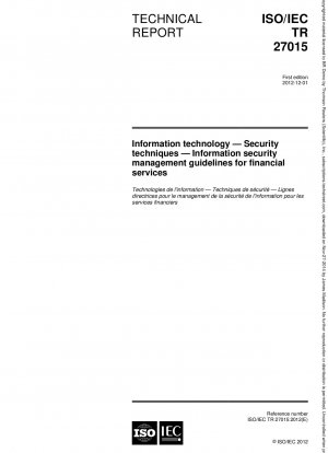 Informationstechnologie – Sicherheitstechniken – Richtlinien für das Informationssicherheitsmanagement für Finanzdienstleistungen