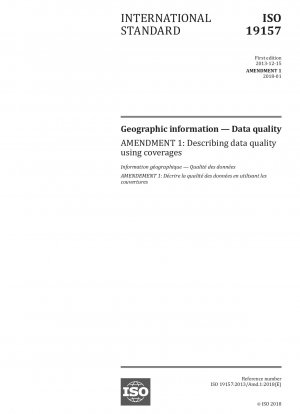 Geografische Informationen – Datenqualität – Änderung 1: Beschreibung der Datenqualität anhand von Abdeckungen