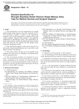 Standardspezifikation für nahtlos geschmiedete Rohre aus Nickel-Titan-Formgedächtnislegierung für medizinische Geräte und chirurgische Implantate
