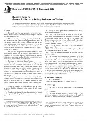 Standardhandbuch für Leistungstests zur Abschirmung von Gammastrahlung