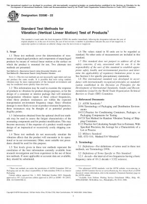 Standardtestmethoden für Vibrationstests (vertikale lineare Bewegung) von Produkten