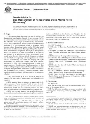 Standardhandbuch zur Größenmessung von Nanopartikeln mittels Rasterkraftmikroskopie