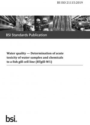 Wasserqualität. Bestimmung der akuten Toxizität von Wasserproben und Chemikalien gegenüber einer Fischkiemenzelllinie (RTgill-W1)