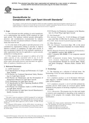 Standardhandbuch für die Einhaltung der Standards für leichte Sportflugzeuge