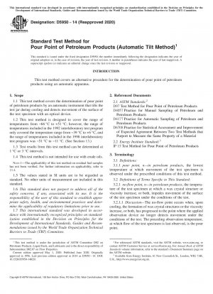 Standardtestmethode für den Pourpoint von Erdölprodukten (automatische Neigungsmethode)