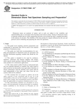 Standardhandbuch zur Probenahme und Vorbereitung von Dimensionsstein-Testproben