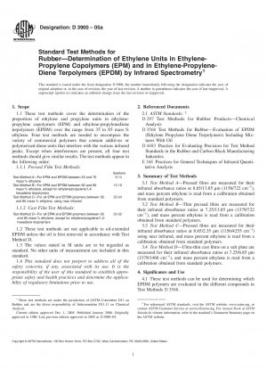 Standardtestmethoden zur Kautschukbestimmung von Ethyleneinheiten in Ethylen-Propylen-Copolymeren (EPM) und in Ethylen-Propylen-Dien-Terpolymeren (EPDM) mittels Infrarotspektrometrie