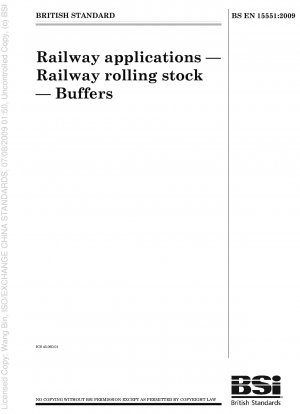 Bahnanwendungen – Schienenfahrzeuge – Puffer