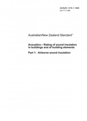 Akustik – Bewertung des Schallschutzes in Gebäuden und Bauteilen Teil 1: Luftschalldämmung