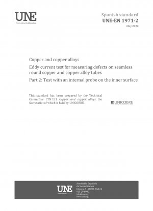 Kupfer und Kupferlegierungen – Wirbelstromprüfung zur Messung von Fehlern an nahtlosen Rundrohren aus Kupfer und Kupferlegierungen – Teil 2: Prüfung mit einer Innensonde an der Innenfläche