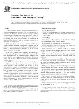 Standardprüfverfahren für die pneumatische Dichtheitsprüfung von Schläuchen